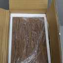 QEEIG Floating Shelves for Wall Bathroom Shelf Bedroom Kitchen Living Room Hanging Book Shelves Small Farmhouse Decor 16 inch Set of 3, Rustic Brown (015-BN3)