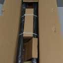 PORTRES Brown Heavy Duty Curtain Rods for Windows 66 to 120 Inches Adjustable Length 1" Diameter Curtain Rod with Modern Decorative Finials for Outdoor Farmhouse Bedroom Kitchen Living Room