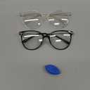 Gaoye Blue Light Blocking Glasses Women/Men, Fashion Cat Eye Fake Eyeglasses UV Ray Filter Computer Gaming Glasses (Black+Transparent)