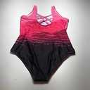 Exlura Swimsuit One Piece Womens Size XXL Pink Ombre Crisscross Back Training, 24W