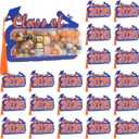 Motiskyy 30 Pack 2026 Graduation Candy Card Class of 2026 Grad Party Favor Supplies Candy Dome Greeting Card with Tassel Chocolate Holder College High School Graduate Gift Box DIY(Blue,Orange)