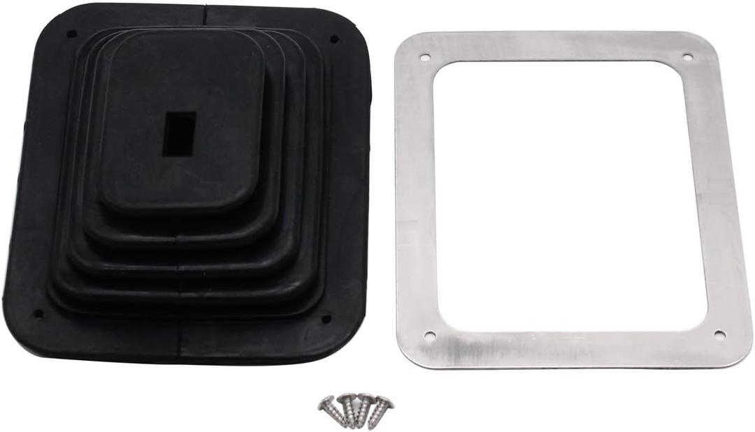 Universal Rubber Shifter Boot Kit With Chrome Plate 5 5/8" X 6 3/4"