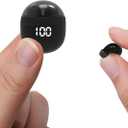 Invisible Mini Earbuds Wireless Bluetooth, Low Profile Micro Smallest Tiny Discreet Hidden Earbuds for Work, Small Headphones, Invisible Sleep Wireless Earphone IPX5 Waterproof for Small Ear Canals