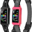 Bark Collar, 2 Pack Smart Dog Bark Collar for Large Medium Small Dogs, Anti Barking Device for Dogs Training Collar with Beep Vibration Harmless Shock, 5 Adjustable Sensitivity (Pink)