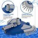 POOLAZA Pool Vacuum Head, Weighted Pool Vacuum Head with 1-1/4'',1-1/2'' Swivel Hose Connection, Bottom & Side Brushes, Pool Vacuum Heads for Inground Pools, Above Ground Pools & Vinyl Lined Pools