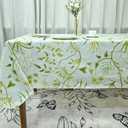 Xirggur Rectangle Flower Table Cloth, Waterproof Vinyl Tablecloth, Table Linens, Plastic Tablecloths for Dinner, Kitchen and Parties, 60"x 84"