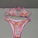 Jolefille Thong Bikini Sets for Women Two Piece Swimsuit Floral Sexy Bathing Suit Triangle Top Modest Swim Suits 2026 Teens, Size Medium