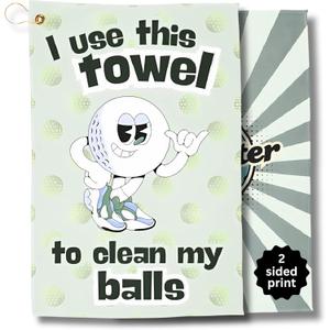 Funny Golf Towels- Golf Themed Gag Gifts for Men Who Have Everything, Golf Towels for Golf Bags with Clip for Men, Funny, Unique Accessories (Clean) (Multicolor-6)