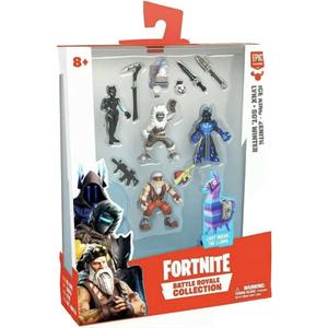 Fort Nite Battle Royale Minifigure 4-Pack Action Figure Set (Includes Ice King, Zenith, Lynx & SGT. Winter)