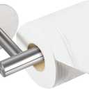 Yagoo Self Adhesive Toilet Paper Holder, SUS304 Stainless Steel Rustproof Toilet Roll Holder No Drilling Adhesive Toilet Tissue Holder for Bathroom Kitchen (1, Silver)