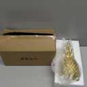 SYCOOVEN Pineapple Figurines Ornaments Desktop Decorations Living Room Cabinet Creative Fake Resin Pineapple Ornament Artificial Pineapple Figurine Statue DIY Decor(Gold,Size:M)