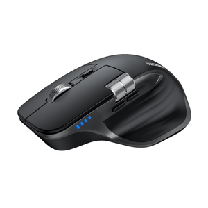 TECKNET Wireless Mouse, Bluetooth Mouse (BT5.3/5.0 & 2.4G) Rechargeable Ergonomic Optical Mouse with 6 Adjustable DPI, Side Scroll, Quiet Clicks, USB A Receiver, 7 Buttons, Wide Compatibility - Black