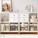 COYACOOL Linen Closet Organizers and Storage, Closet Storage Bins Basket Organizer, Foldable Organization Baskets with Mesh Window for Clothes Towels and Toys, 11" x 11" x 11", Beige, 2 pack
