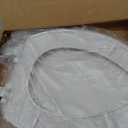 Bemis 7300SLEC Slow Close Toilet Seat, Easy Clean Hinges and Durable Plastic Seat, Made in USA, Elongated, White