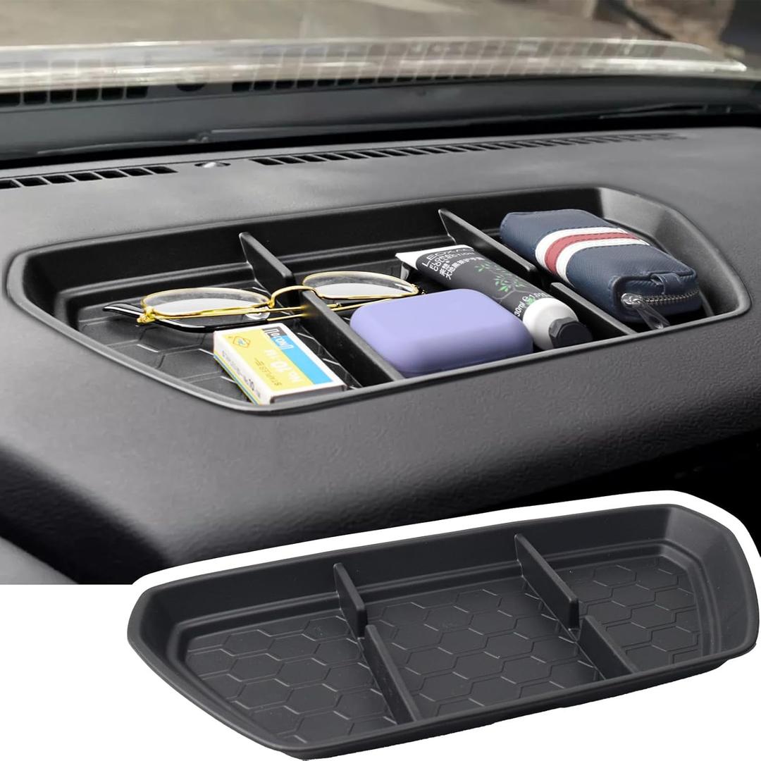 EDBETOS Frontier Dashboard Insert Tray Compatible with Nissan Frontier 2024 2023 2022 Accessories Storage Box Phone Holder Non-Slide Silicone Rubber Interior Dash Organizer (NOT for 2025 Frontier)
