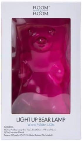 Generic Room 2 Room Pink Light-Up Gummy Bear Lamp Light 4" X 7", BlueBear24