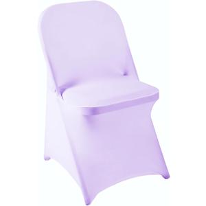 Folding Chair Covers for Party - 12pcs, Lavender Universal Spandex Fitted Chair Covers for Wedding, Banquet, Conference