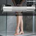 Shower Foot Rest Bar, Polished Chrome Corner Shower Foot Rest for Shaving Legs, Stainless Steel Wall Mounted Bathroom Shower Foot Step