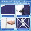 Briwooody Boat Umbrella Canopy Boat Sun Shade Kit 6' x 6' Waterproof Bimini Top Cover Thickened Straps up to 94 Inches Long with D-Shaped Buckles Storage Bag (Navy Blue,Classic)