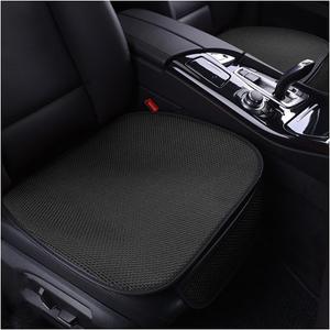 BELOMI Car Seat Bottom Cover, 2 Pack Front Driver or Passenger Seat Cushion with Pocket, Universal Breathable Comfort Auto Seat Protector Mat, Car Accessories for Truck, SUV, Van(Black)