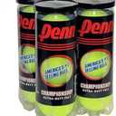 PENN Championship Tennis Balls - Extra Duty Felt Pressurized - 6 Cans, 18 Balls & 4 Cans, 12 Balls