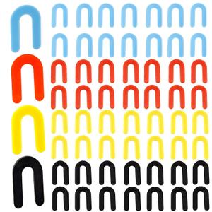600PCS Plastic Shims,U Shims,Horseshoe Shims,Tile Plastic Shims,U Shaped Tile Spacers for Leveling,Blue 1/16, Red 1/8, Yellow 3/16, Black 1/4