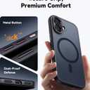 JUESHITUO Magnetic for iPhone 17 Case: Upgraded [Full Camera Protection], with [1X Screen Protector] [Camera Button], 6.3" Case for iPhone 17, Black