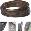 120 Ft Wicker Repair Kit, Plastic Wicker Repair Supplies, Gradient Dark Brown with Visible Mixed Color Stripes, Synthetic Rattan Replacement Material for Patio Furniture Repair