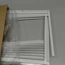 Window AC Side Panel with Frame Set,Air Conditioner Accordion Filler Curtain Replacement Kit,Fits Most 8000 BTU Window Air Conditioner Units,White