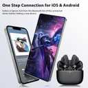 TOPAUX Wireless Earbuds Bluetooth 5.4 Headset HiFi Deep Bass Ear Buds Noise Canceling in-Ear Headphone Cordless Earphone for iPhone 17 Pro Max 16 16e 15/Samsung A16 A17 S26 S25 S24/Pixel 10 9
