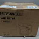 BOSWELL Glass Air Fryer, 7.5QT with Transparent Fry Bowl, Circulating Heating, Temperature Control, Air Fryer Roast, Dishwasher Safe