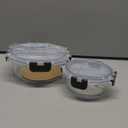 2 Pcs Glass Food Storage Containers with Lids Airtight (2 Pieces From The Pack, Size 5x2 In And 7x2.75 In)
