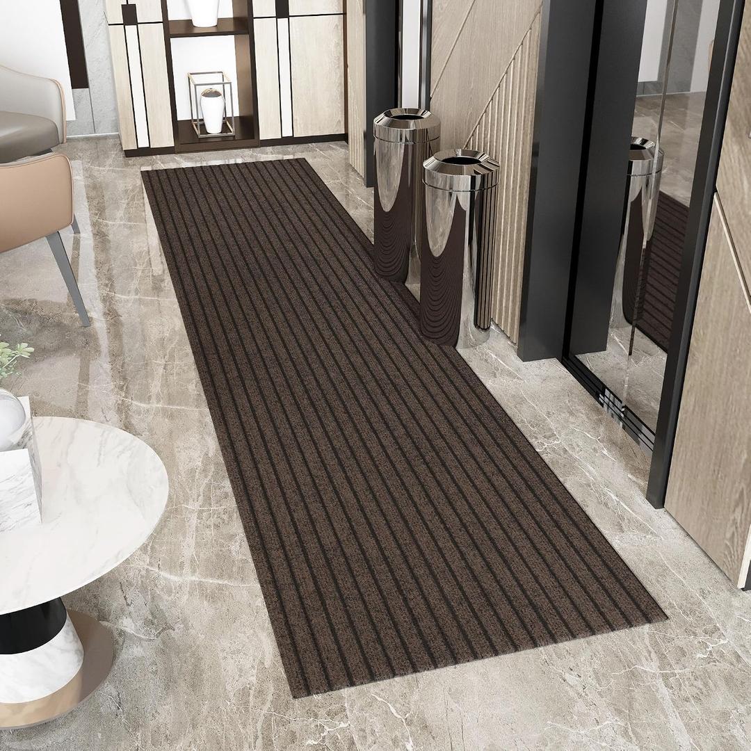 Ottomanson 2x15 Hallway Runner Rug – Non-Slip Indoor Outdoor Door Mat