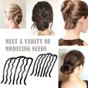 2 Pcs Hair Fork Clip Metal Hair Side Combs Bun Updo Hair Sticks French Twist Hair Tool Bun Hair Pins Clips Grips for Women Girls