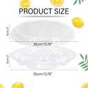 mwellewm 10 Pcs Round Plastic Appetizer Tray with Lid - Divided Serving Tray, Disposable Food Storage Trays Containers, Tray Storage, Kids Snack, Fruit Platter Vegetable Trays for Party and Buffet, 13.7 X 13.7 X 2 Inch