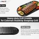 Cast Iron Griddle & Carry Bag Replacement for Coleman Roadtrip Swaptop Grill,Premium Quality Outdoor Accessories for Camping Non-Stick Griddle,Coleman Roadtrip 285,Full Size,Non-stick