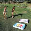 Inflatable Bean Bag Toss Swimming Pool Game Blue Synthetic Fiber