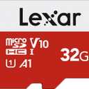 Lexar E-Series 32GB Micro SD Card, microSDHC UHS-I Flash Memory Card with Adapter, 100MB/s, C10, U1, A1, V10, Full HD, High Speed TF Card