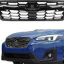 HECASA Front Upper Grille Assy Compatible with 2018-2020 Subaru Crosstrek SU1200174 91123FL170 91123FL121 Radiator Bumper Grill ABS plastic Black Glossy Painted
