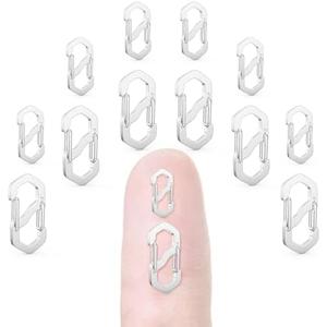 Evnlo 12Pcs Double Opening Lobster Clasp Necklace Shortener Bracelet Clasps and Closures, Silver Necklace Shortener Clip for Jewelry Making (Small & Medium), 3 Pack