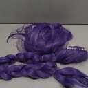 Long Purple Braid Wig, 24 Inch Purple Clip-In Ponytail Wig, Synthetic Braided Ponytail Extension, Pre-Styled Mermaid Hair for Cosplay & Halloween