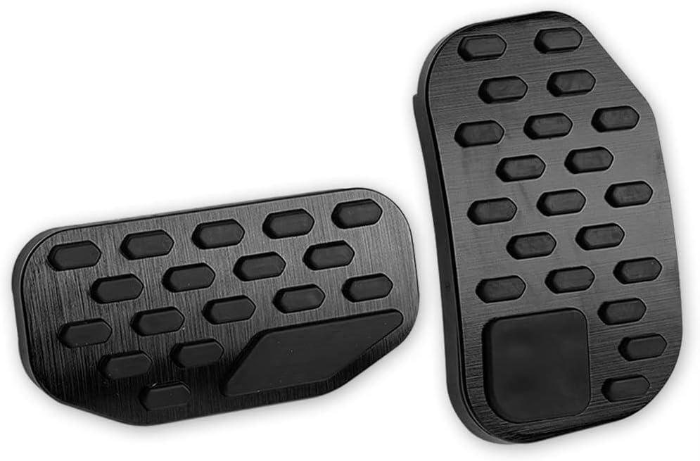 LEXLEY 2PCS Anti-Slip Aluminum Brake Gas Pedal Pads,Auto No Drilling Accelerator Pedal Covers Only for 2021 2022 2023 2024 2025-BLACK (2021-2025 F150, BLACK)