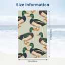 Mallard Duck Beach Towel 31inx51in, Animal Sand-Free Microfiber Bath Towel Ultra Soft Quick Dry Pool Towel Absorbent Towel Lightweight Towel for Swimming Bathroom Decor