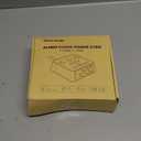 JACKYLED Alarm Clock with 4 USB Chargers Power Strip 3 Outlets 1700J Surge Protector Nightstand Dimmable Digital Clock with Dual Alarm and Snooze Function for Bedroom, Full Screen LED Display (Black)