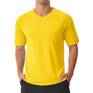 MAGCOMSEN Men's UPF 50+ Sun Protection Shirts V Neck Short Sleeve T-Shirt Quick Dry Swim UV Shirt Summer Workout Rash Guard