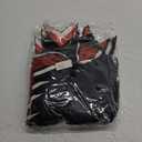 8 PCS Large Glitter Cheer Bows 8" Hair Bows Sparkly Cheerleading Softball Team Bow Hair Ponytail Holder Accessories for cheerleaders football Competition Sports- Red Black White