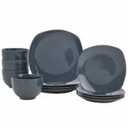 TABLETOPS GALLERY 10Pcs GABRIELLE BLACK DINNERWARE SET