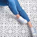 STENCILIT Malaga Large Floor Stencil - XL 18x18 in, Tile Stencil, Stencils for Painting Floors, Concrete Stencils for Patio, Modern Tile Decor