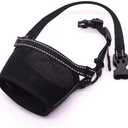 New Dog Muzzle for Small Dogs, to Prevent Biting, Soft Material with Reflective & Adjustable Strap, Breathable Mouth Guard for Biting Chewing Grooming, Allow Panting Drinking (Black, S Size)