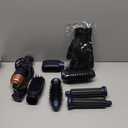 Blow Dryer Brush, 6 in 1 Detachable Hair Dryer Brush Air Curler Air Styler Wrap, Hair Styling Tool Travel, Curly Twist Hot Curling Iron, Blow Dryer Hot Styler Negative Ion (Blue Gold)